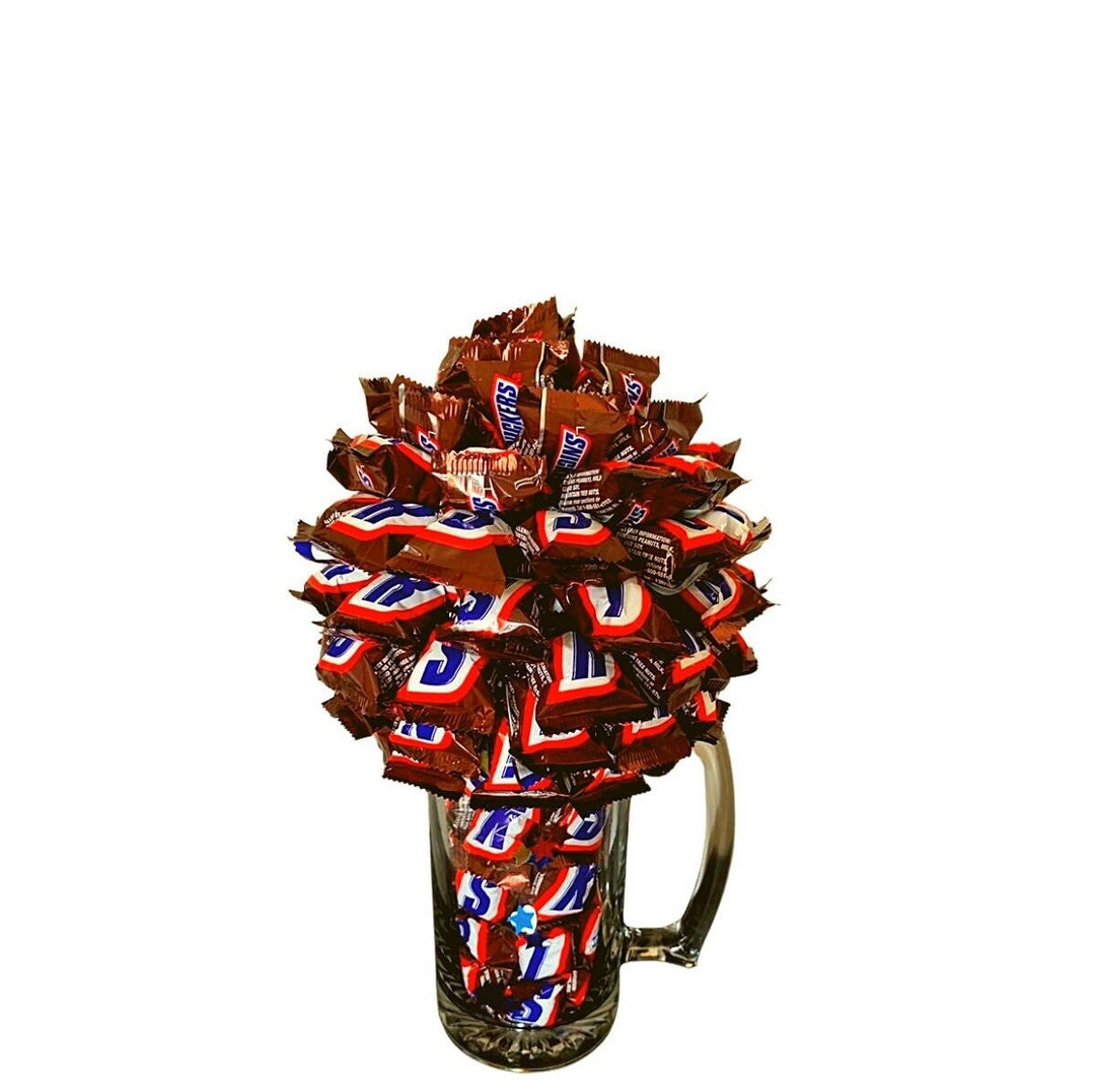 Snicker Mug Candy Bouquet - Etsy