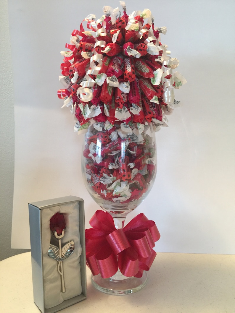 Red Wine Candy Bouquet Etsy