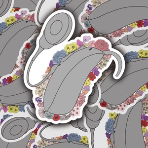 Floral Hearing Aid Sticker (Cochlear Implant) - Water-resistant