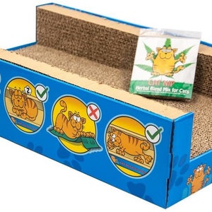 Cat Scratcher Lounge Bed Cardboard Scratching Post Scratch Sofa Claw with Catnip