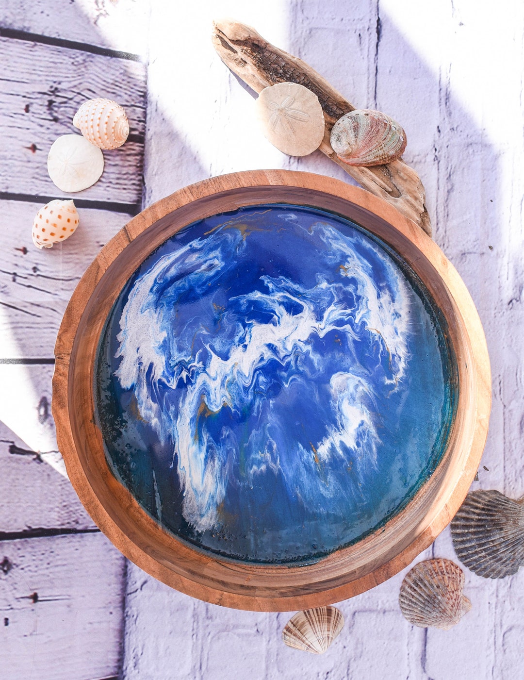 Large Decorative Wooden Bowl Etsy