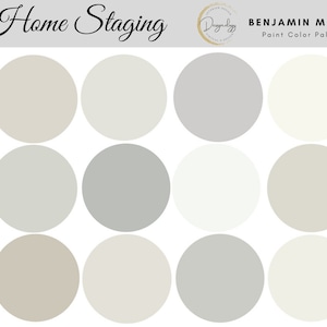 Home Staging Paint Color Scheme, Premade Paint Palette, Benjamin Moore, Digital Download, E-Design, Virtual Design, Interior Design