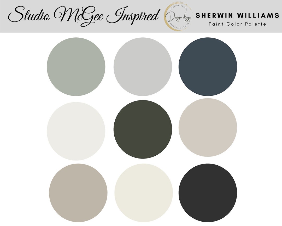 Studio Mcgee Inspired Paint Color Scheme, Premade Paint Palette
