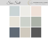 Sea Salt Paint Color Scheme, Premade Paint Palette, Sherwin Williams, Digital Download, E-Design, Virtual Design, Interior Design