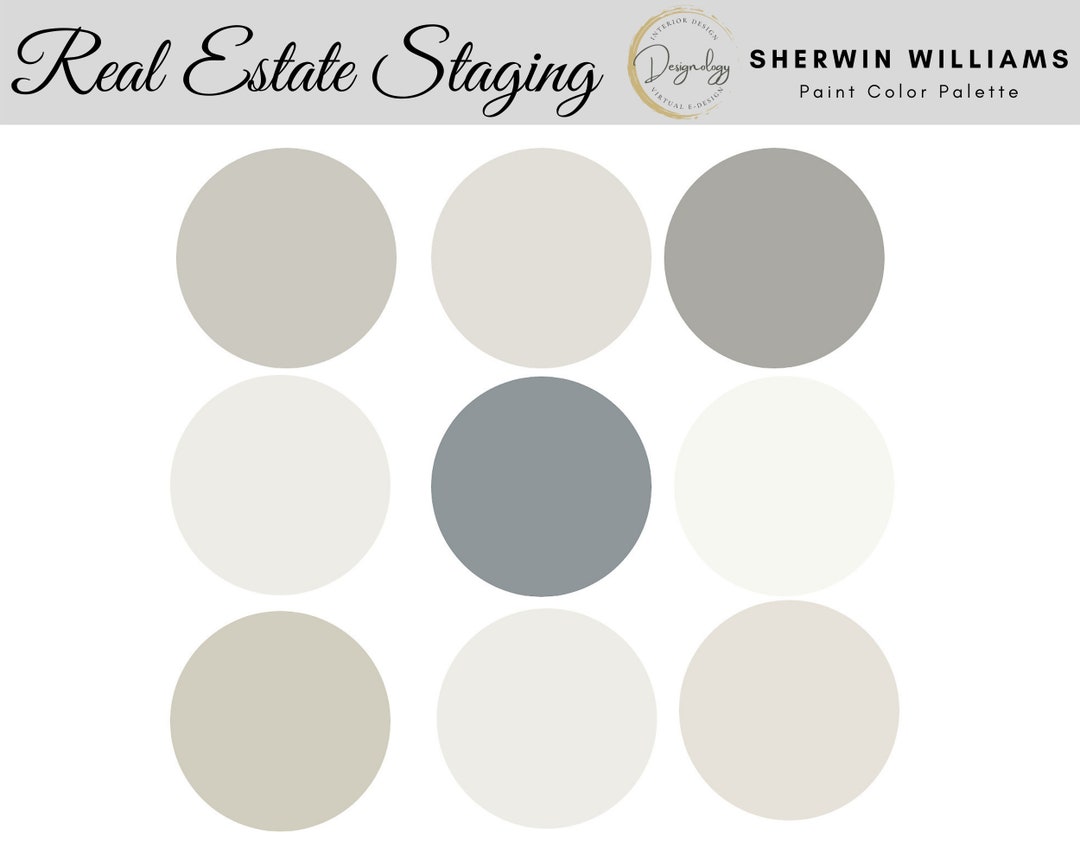Real Estate Staging Paint Color Scheme, Premade Paint Palette, Sherwin ...