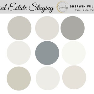 Real Estate Staging Paint Color Scheme, Premade Paint Palette, Sherwin Williams, Digital Download, Virtual Design, Interior Design