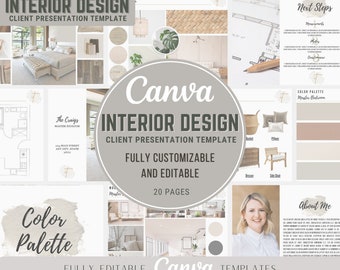 Virtual Interior Design Client Presentation Template, Canva Template ...