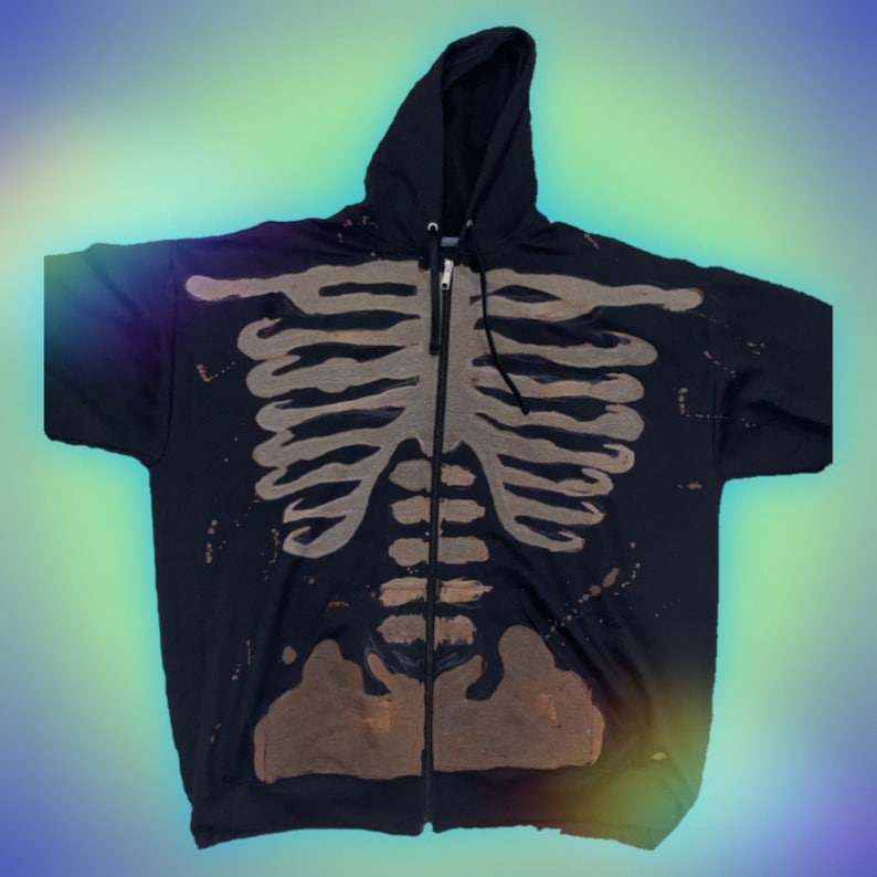 Bleach Skeleton Zip up Hoodie / Sweatshirt Etsy
