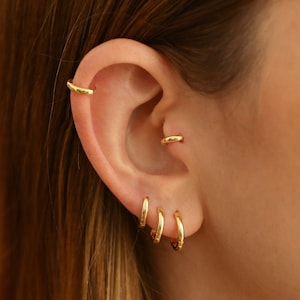 Etsy tiny gold hoops hotsell