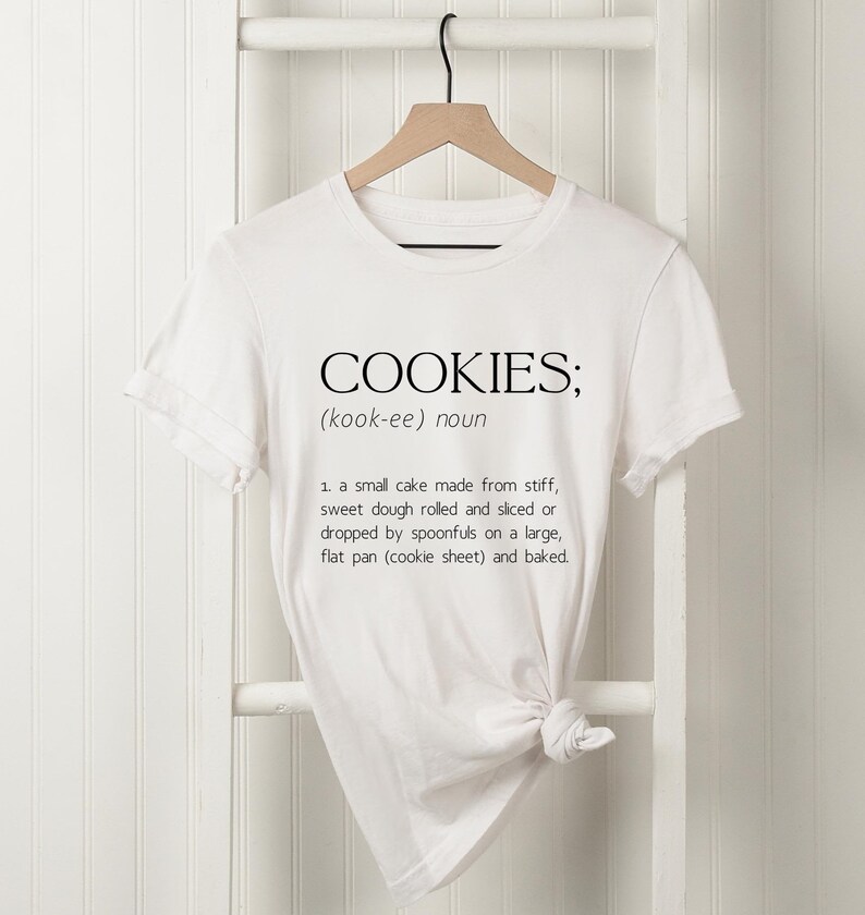 The Cookie Definition Crew Neck T Shirt Women s Baking Etsy