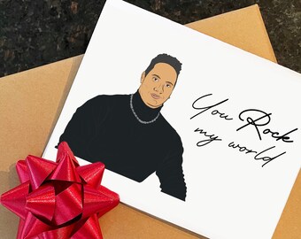 The Rock (1990&#39;s) anniversary, love, Valentine&#39;s Day card: digital download