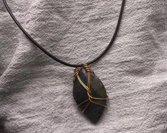 Gold Wire Wrapped| Labradorite Necklace