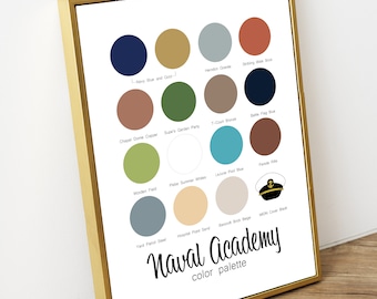 Naval Academy Color Palette Print- Digital Download