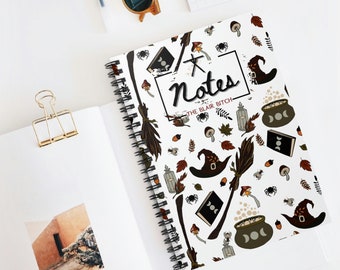 Spiral "Salem Witch" Notebook // Notebook // Notes // Witchy Notebook