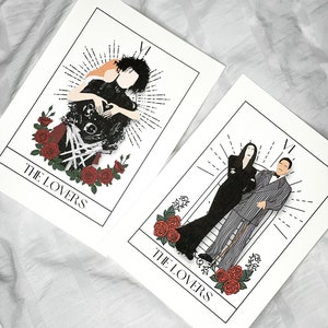 Cartas del Tarot de San Valentín // Cartas de terror de San Valentín // Tarjetas de San Valentín // Láminas artísticas // Láminas artísticas de terror