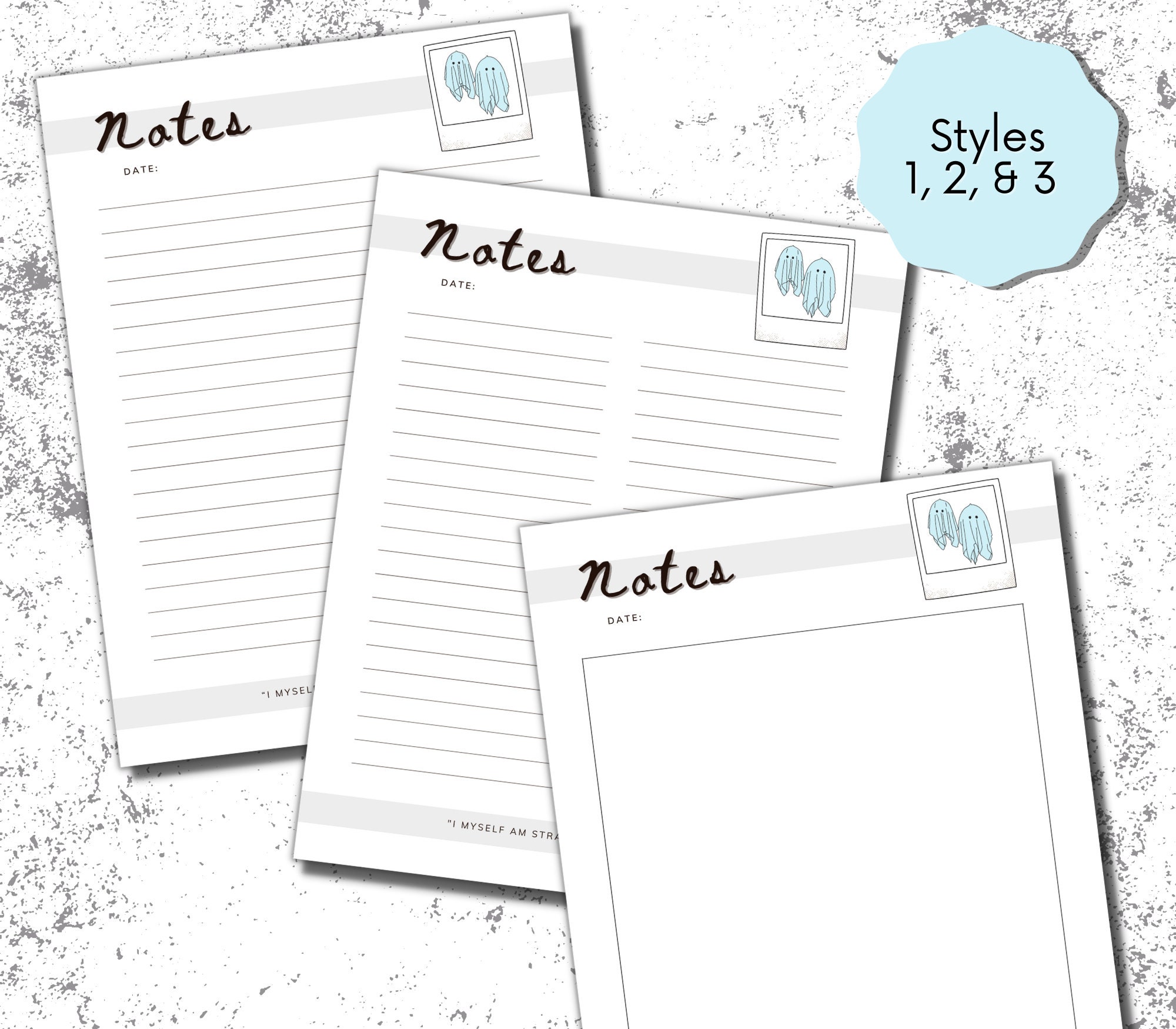 Strange and Unusual Notepads // Printable Notepad PDF // Etsy