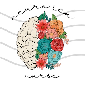 Neuro ICU Nurse PNG File, neuro, brain, dtf, nursing, neuro nurse, trauma neuro, digital download, nursing apparel, nurse designs