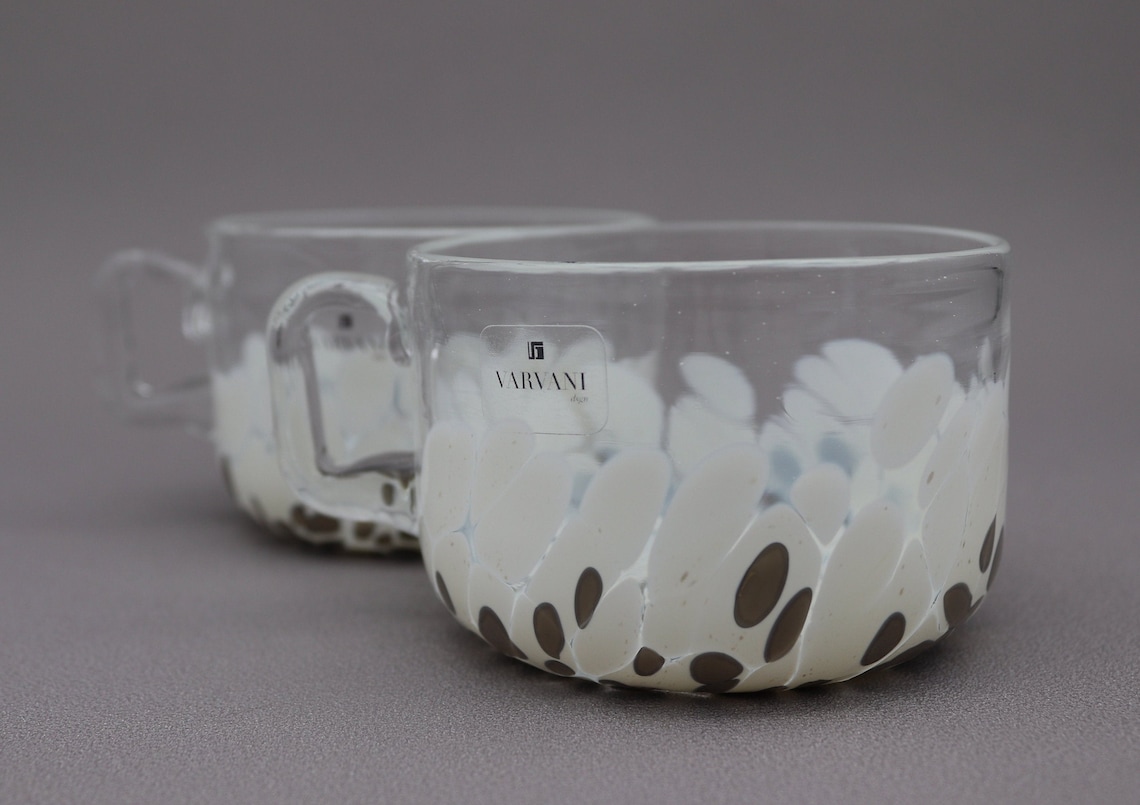 Genuine Murano Glass Coffee Cups Fusion Duo with Vetro Etsy