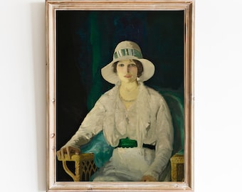 Florence Sittenham Davey Portrait Print – Vintage Woman Art
