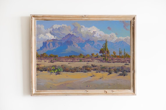 Vintage Arizona Desert Landscape Art Print – Gunnar Wildforss