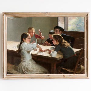 送料無料 - 子供用トランプアートプリント - ヴィンテージ子供の肖像画 - 19世紀の絵画
