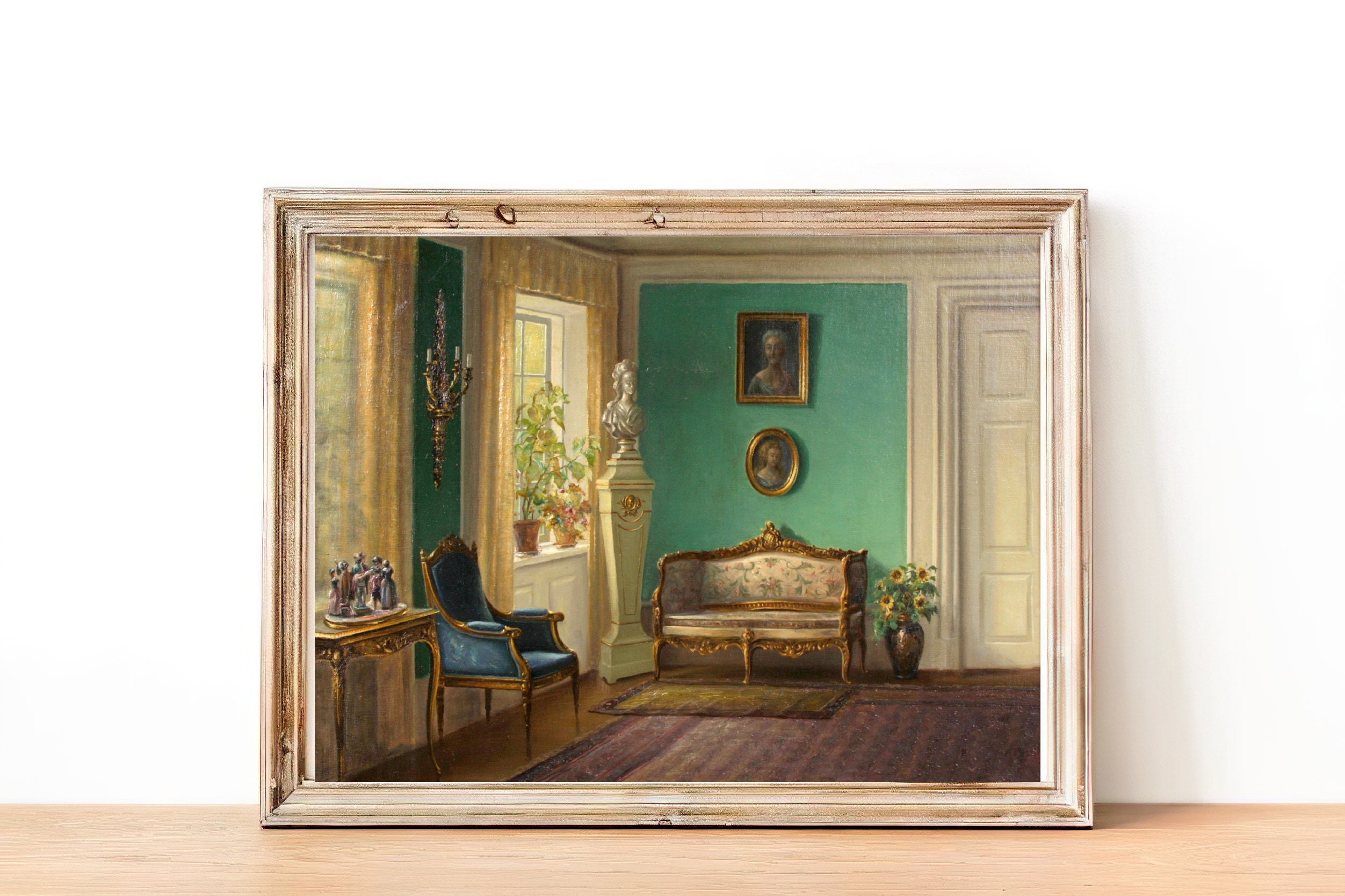 FREE SHIPPING Classy Vintage Home Interior Painting Rich - Etsy UK