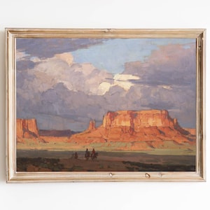 FREE SHIPPING - Western Landscape Painting Of Utah - Beautiful American West Scenery Art - Classic Desert Landscape Oil Painting