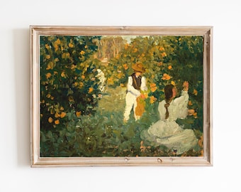 Vintage Spanish Orange Orchard Art Print – Emanuel Phillips Fox Painting