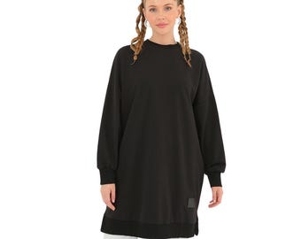 cos oversized sweatshirt dress COS Relaxed-fit Maxi Sweatshirt Dress in Purple