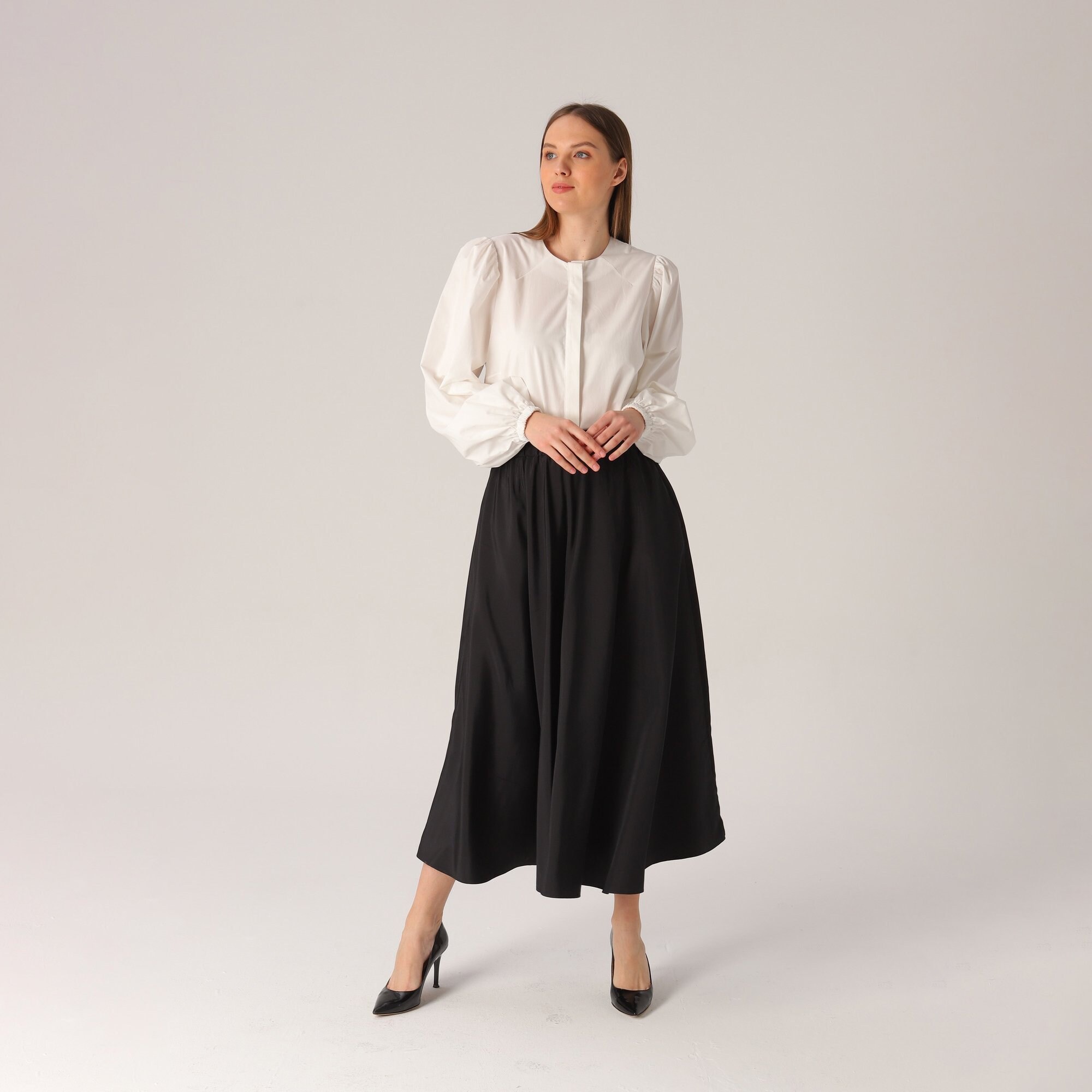 long black boho skirt