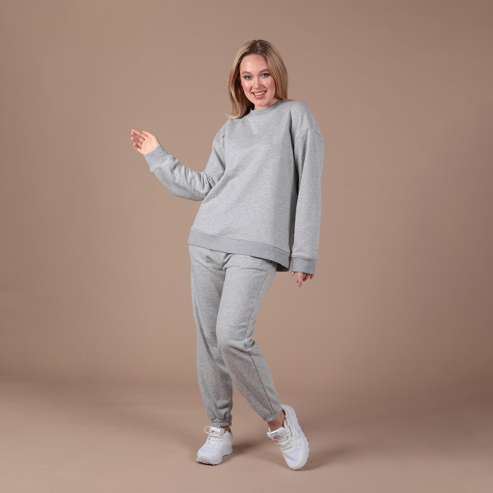 Oversized Gray Sweatshirt and Pants Set Loungewear for Women Etsy