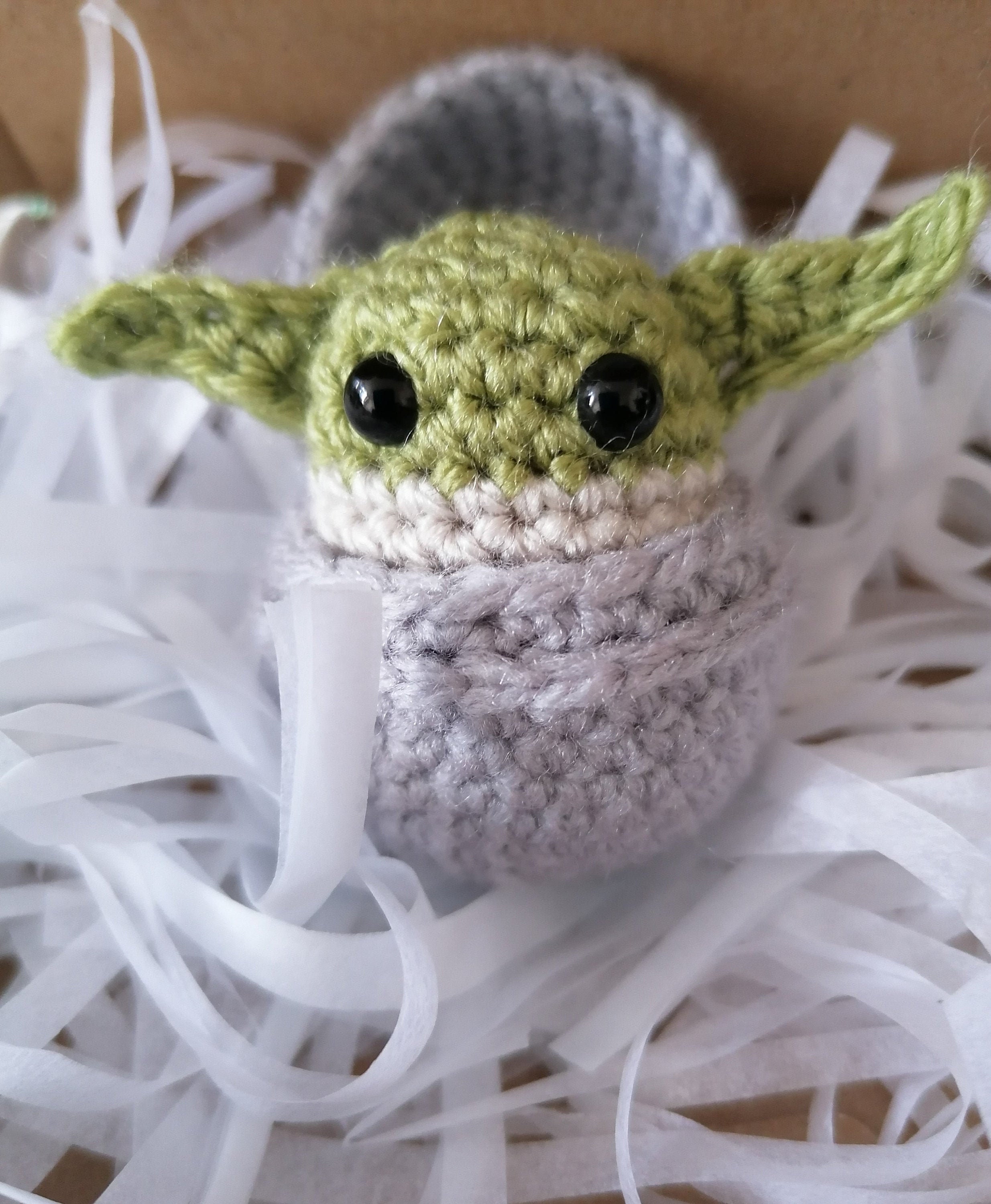 Crochet Baby Yoda Inspired Keychain Etsy