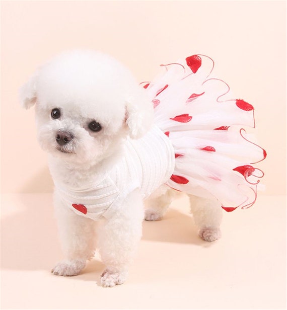 Lindo Mascota Gato Perro Cachorro Vestido Falda Tutú de encaje ropa de princesa de disfraz Apparel 