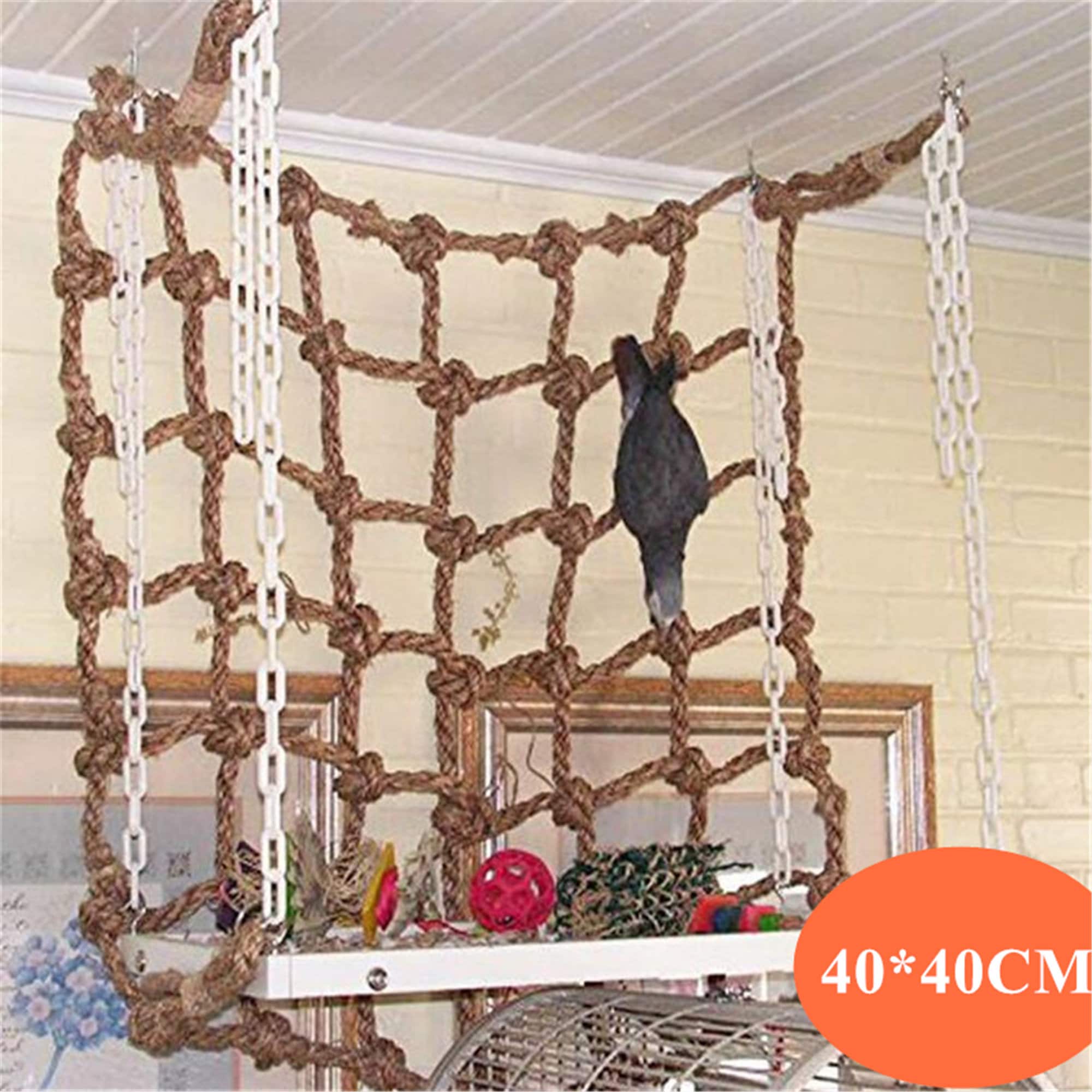 4040cm Parrot Climbing Net Bird Toy Swing Rope Net Bird Stand Etsy