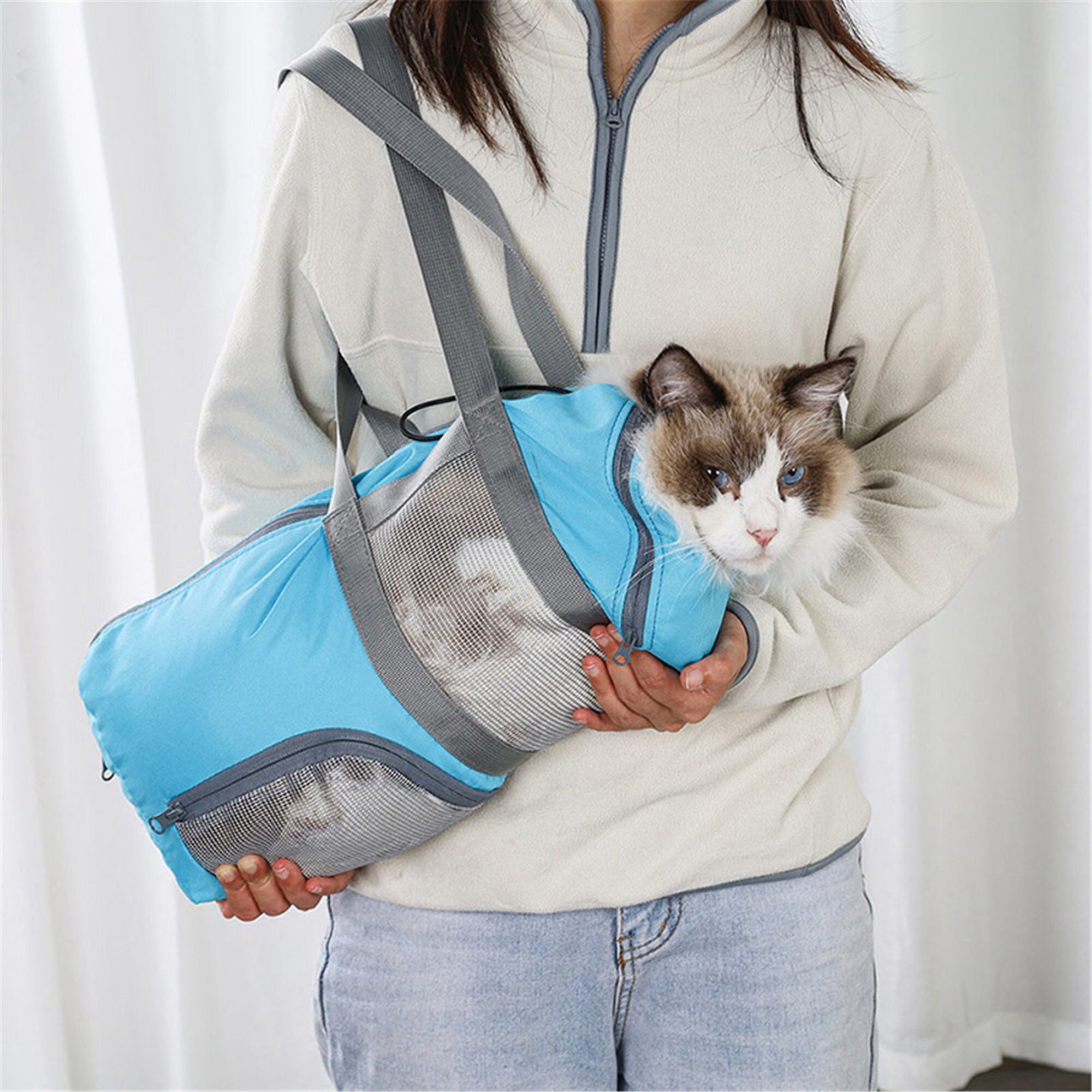 Multifunctional Cat Grooming Bag Restraint Bag Cats Nail Etsy