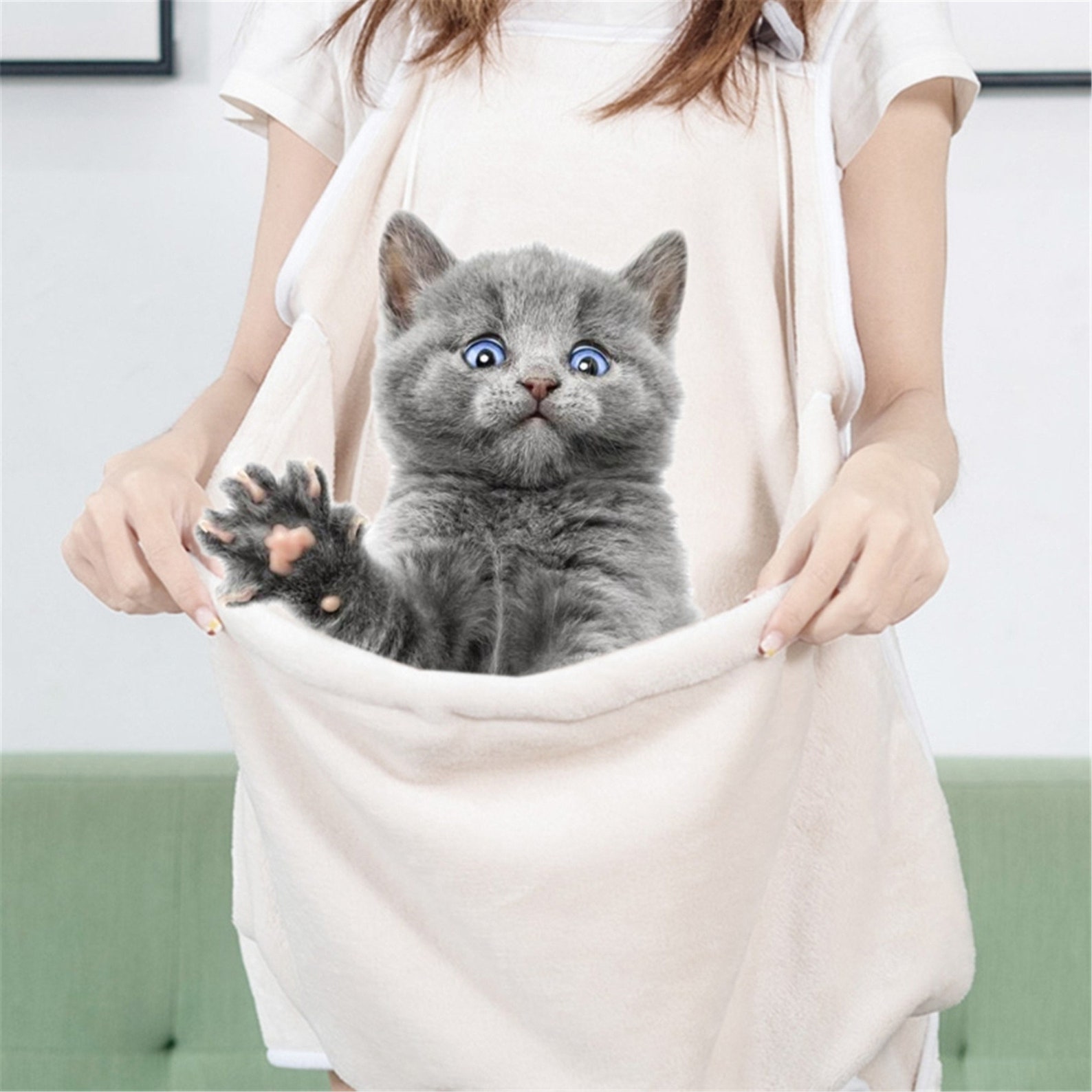 Cat Holder Carrier Apron Velvet Kitten Sling Carrier Etsy