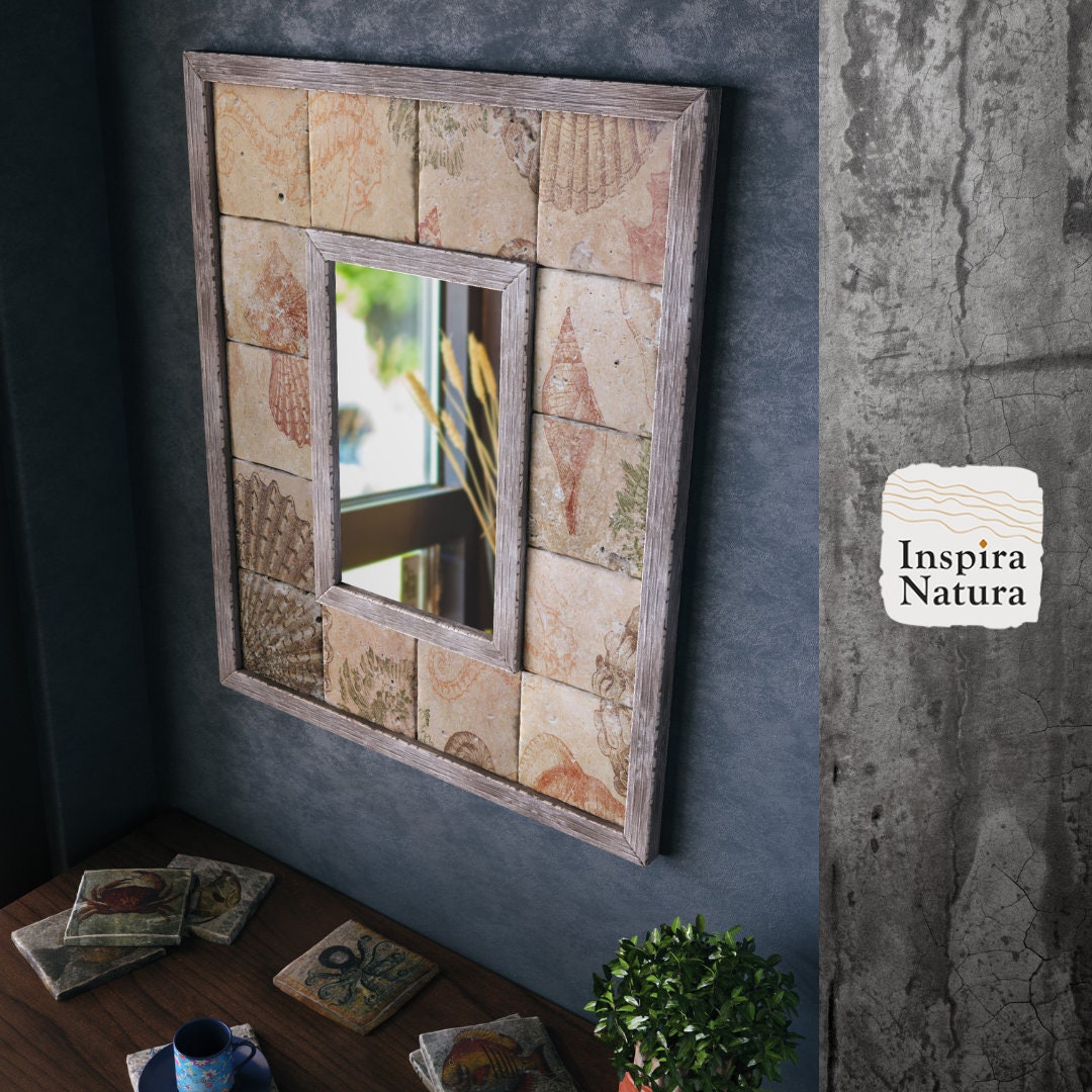 Dekorativer Vintage Badezimmerspiegel im gold-braunen | Etsy