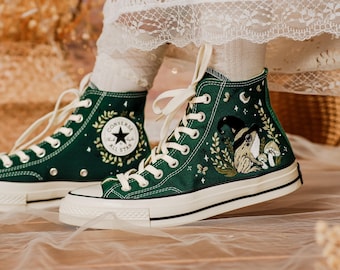 Green Converse Uruguay Amazon Green High Top Canvas Trainers
