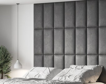 Upholstered bed headboard faux leather - wall panel vintage - wall covering - wall decoration - padded headboard - paneling - acoustic panel