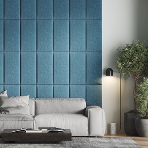Upholstered bed headboard velour - wall panel - wall covering - wall cushion - wall decoration - padded headboard - paneling - acoustic