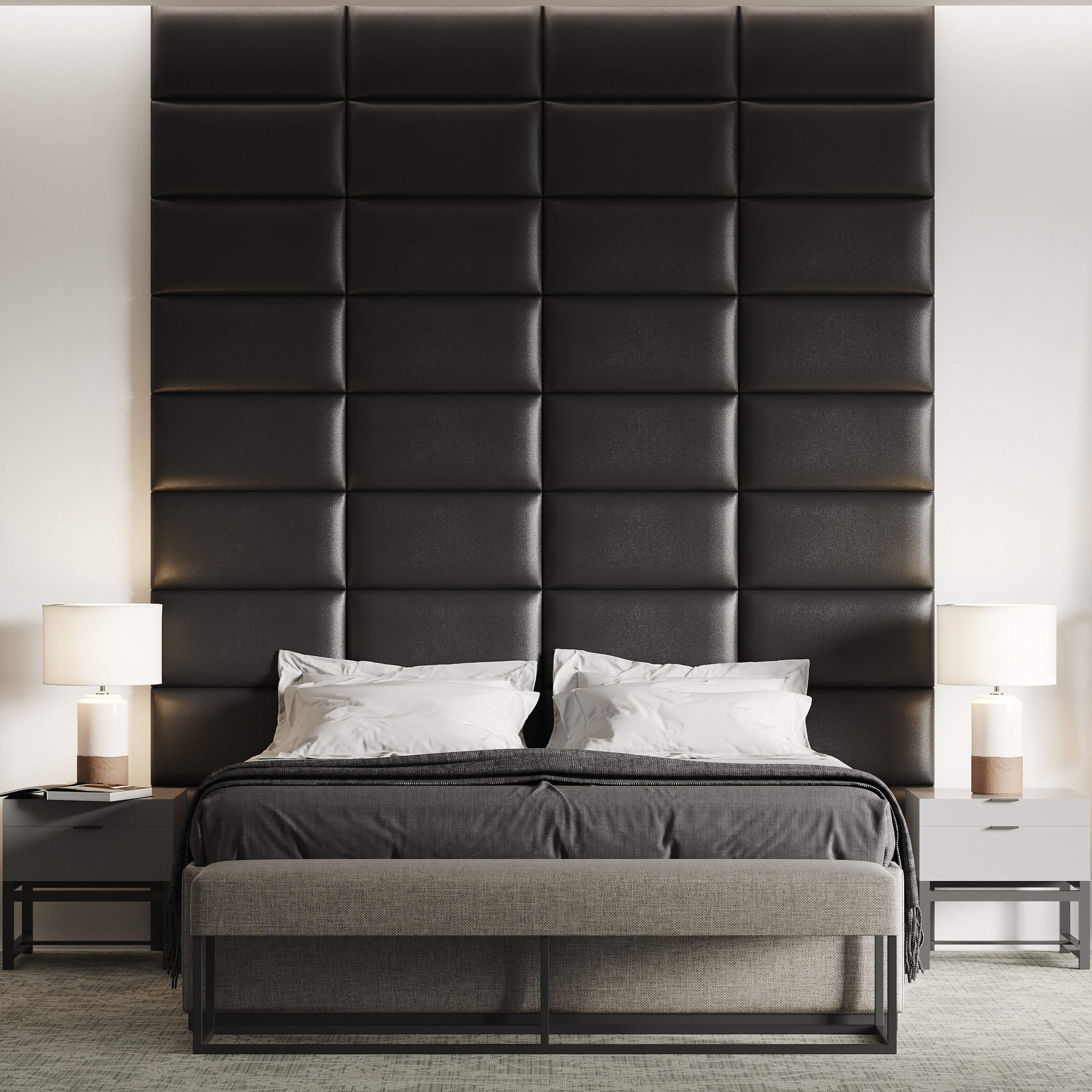 Leather cushion bed cheap