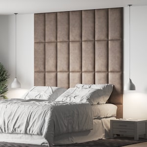 Wall cushion leather brown 60x30 cm wall pillow headboard bed panel