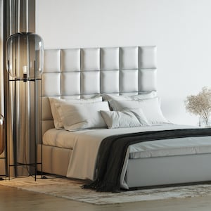 Wall cushion leather white 30x30 cm wall pillow headboard bed panel