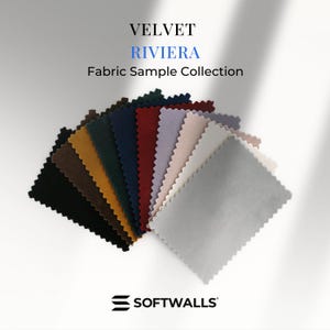 Stoffmuster Riviera Samtstoff - Für die Softwalls® Wandpolster / Bettbank / Kissenbezug