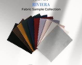 Stoffmuster Riviera Samtstoff - Für die Softwalls® Wandpolster / Bettbank / Kissenbezug