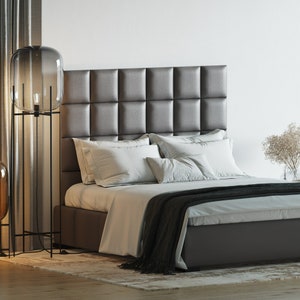 Wall cushion leather mokka 30x30 cm wall pillow headboard bed panel