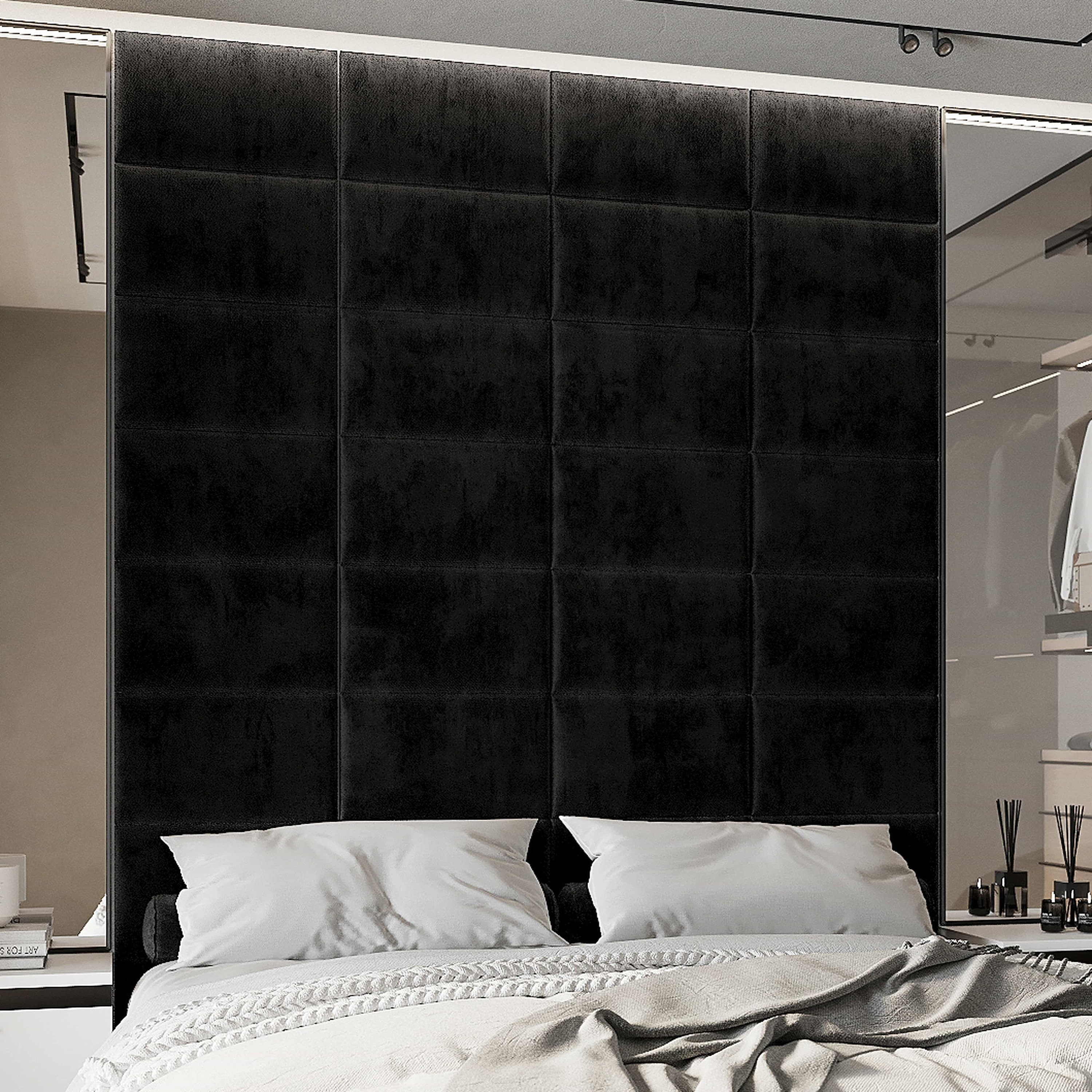 Black cheap marble headboard