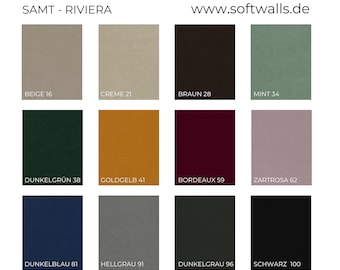 Fabric Sample Riviera Velvet Fabric - For Softwalls® Wall Cushion / Bed Bench / Pillow Case