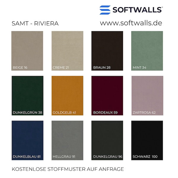Fabric sample Matera collectie | fluwelen stof voor de softwalls® muurkussens