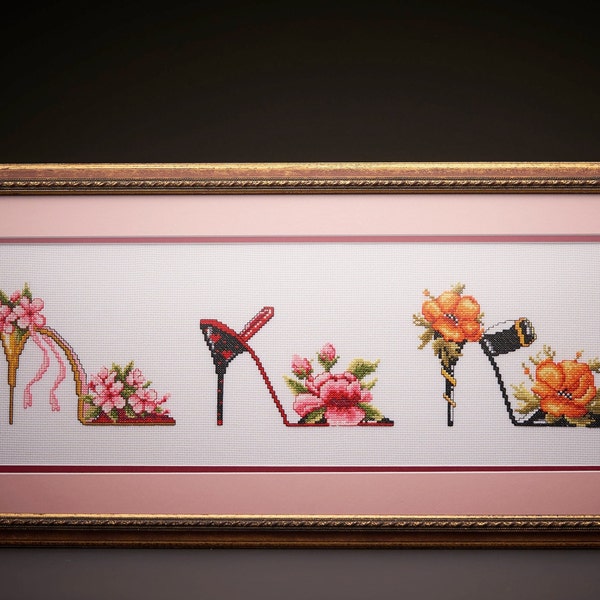 Cross Stitch Shoes Etsy